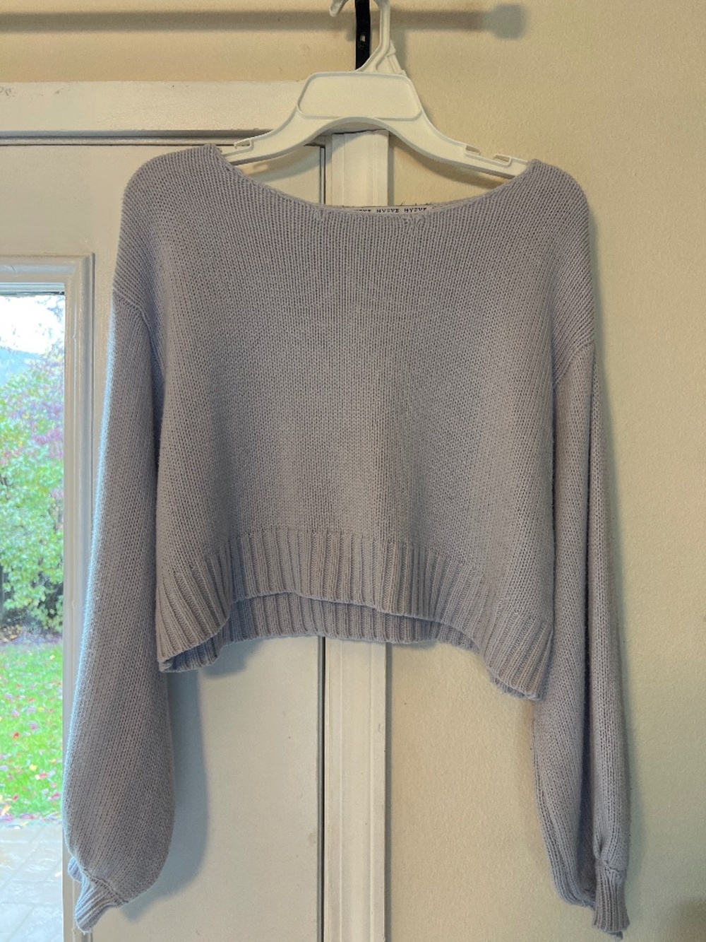 Cropped knit sweater